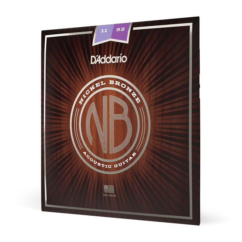 D'Addario Acoustic Guitar Strings, Nickel Bronze, NB1152, Custom Light Gauge 11-52, 6-String Set, Pack of 1 - Image 4