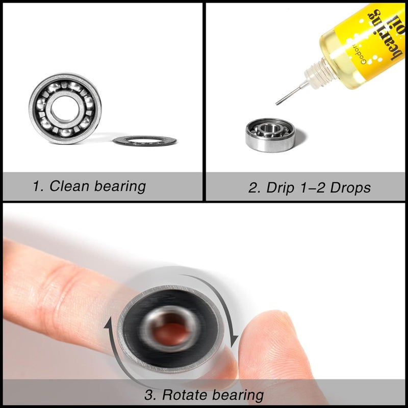 Godora Premium 1 Ounce Skateboard Bearing Lubricant | Bearing Oil, High Grade Skate Bearing Lubricant, Super Smooth Bearing Lube for Skateboards, Longboards, Scooters and Roller Skates - Image 5
