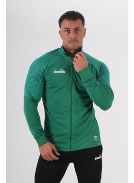 DIADORA Premium Camping Tracksuit Single Top Green  - Image 2