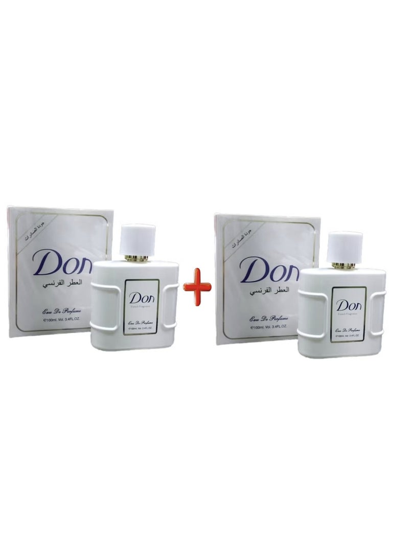 دون عطر دون أو دو برفيوم برائحة العطور الفرنسية، 100 مل (حبتين) - Image 2