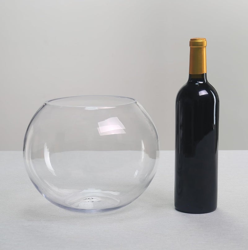 CYS EXCEL Glass Bubble Bowl (H-7.5" W-10", Approx. 2 Gal.) Multiple Size Choices Fish Bowl Vase Glass Round Bowl Terrarium Globe Flower Vase Centerpiece - Image 4