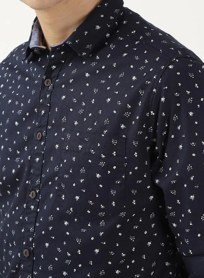 Take Two Men Ditsy Print Slim Collar Shirt By HardSoda