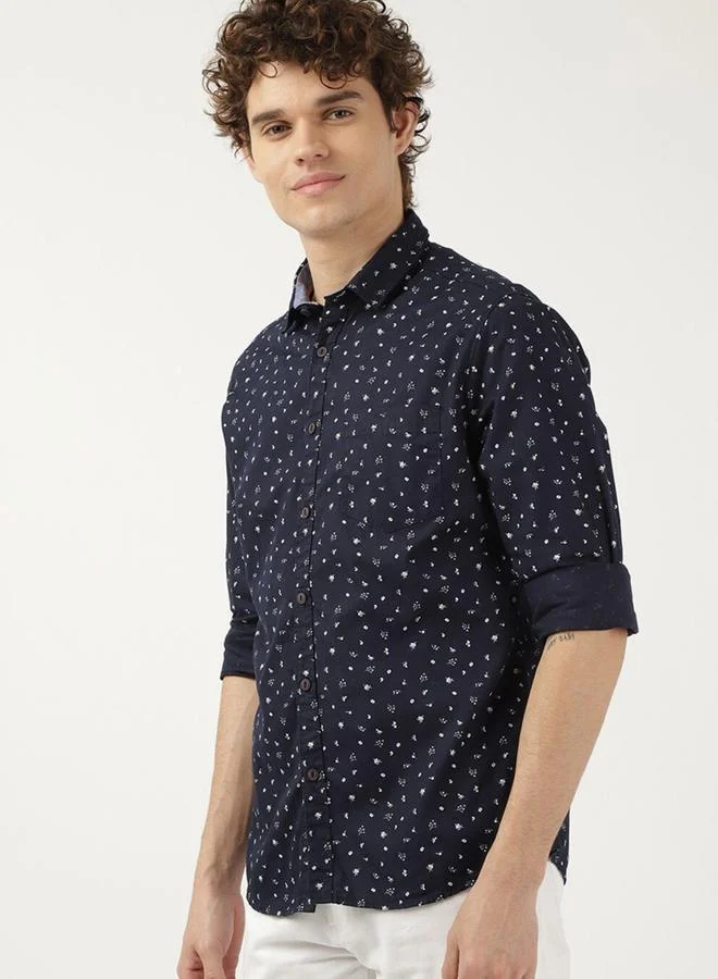 Take Two Men Ditsy Print Slim Collar Shirt By HardSoda