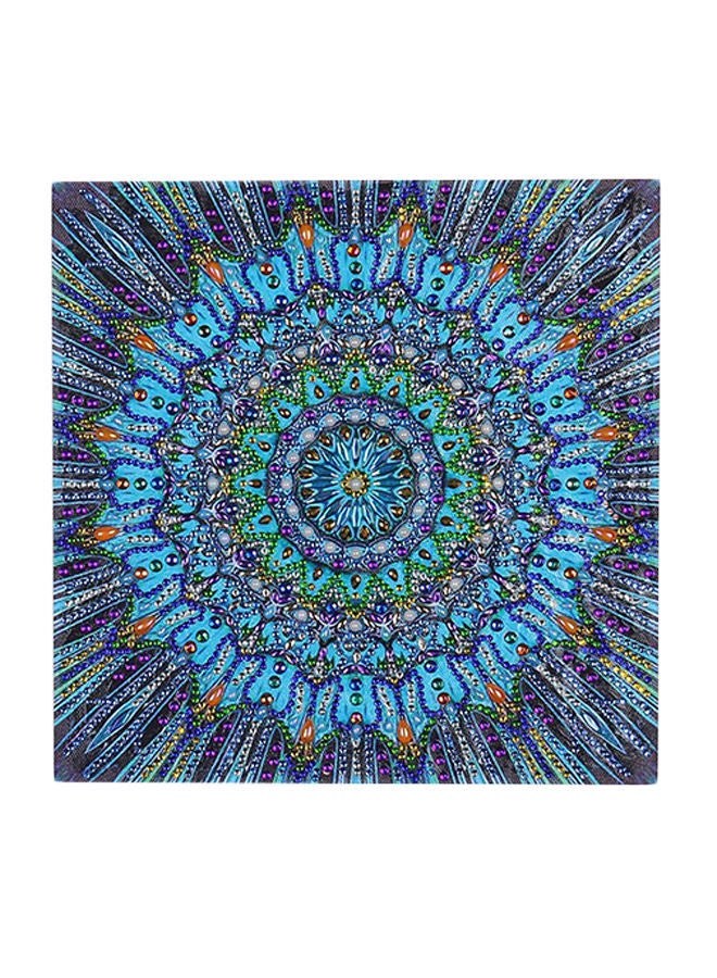 NIBEMINENT DIY Floral Theme Diamond Painting For Wall Decoration Blue - Image 1