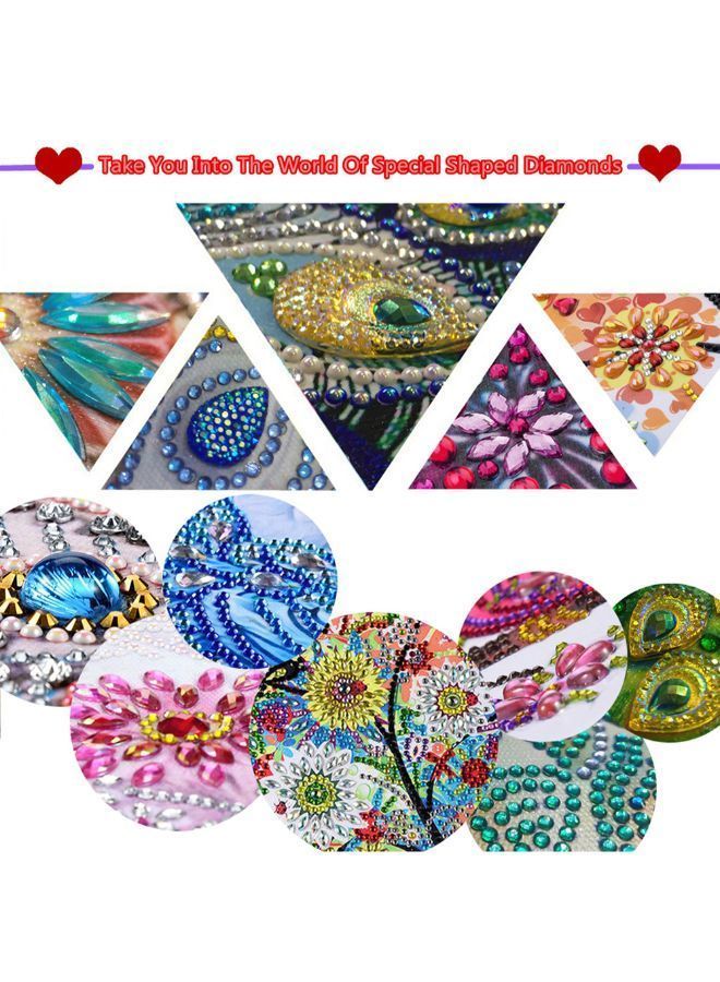 NIBEMINENT DIY Floral Theme Diamond Painting For Wall Decoration Blue - Image 4