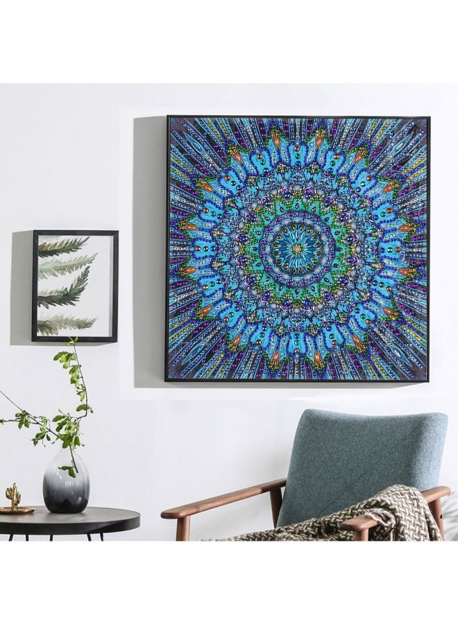 NIBEMINENT DIY Floral Theme Diamond Painting For Wall Decoration Blue - Image 2