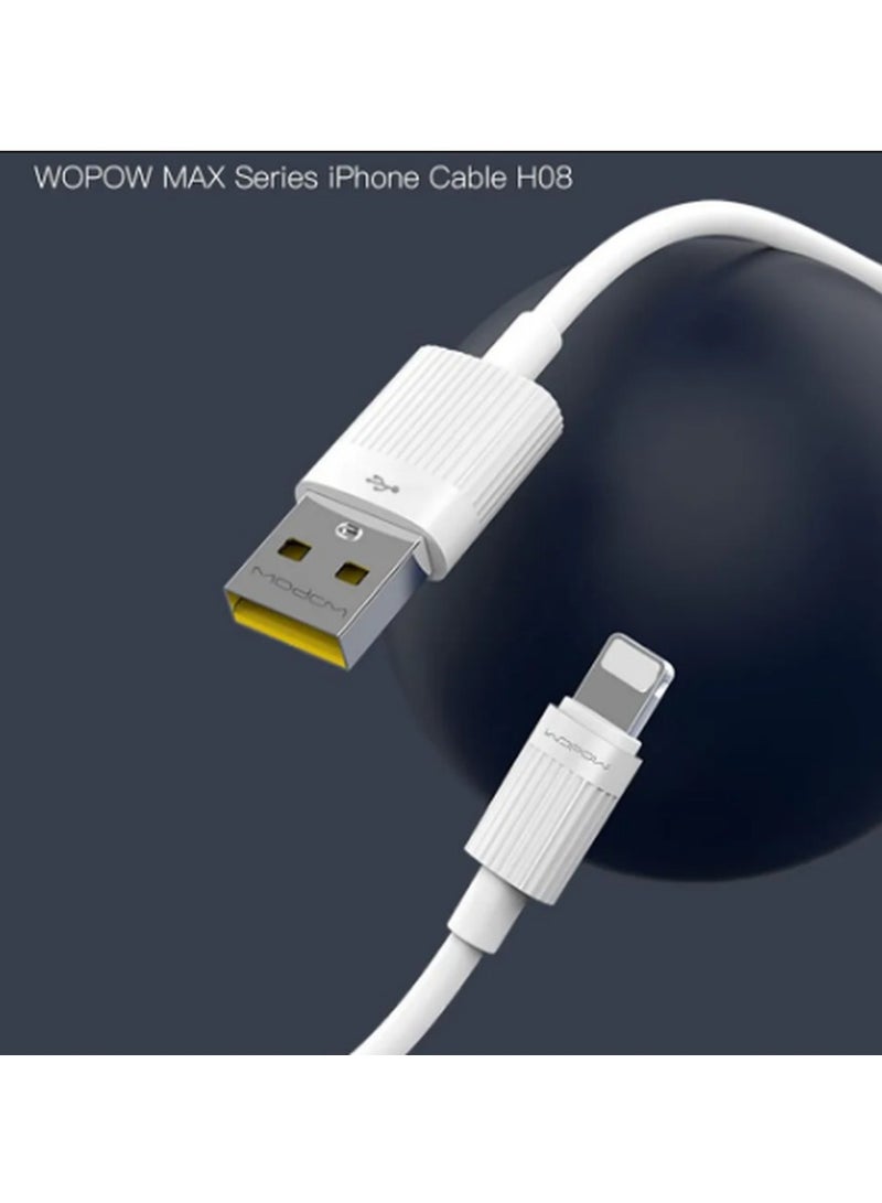 وبو كيبل شحن ماكس 2000 ملم، 2.4 أمبير للآيفون / آيباد - Image 5