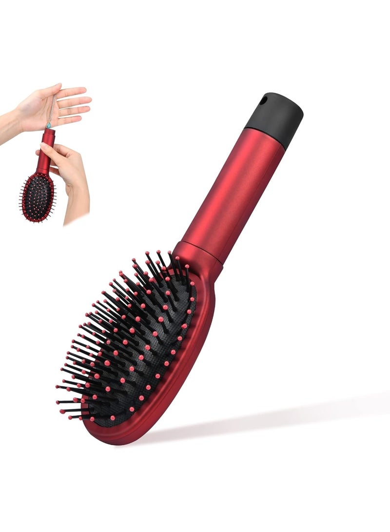 SOLARAE Diversion Safe Hair Brush, Stash Containers To Store Jewelry, Mini Keys, Beach Safe Container Real Hair Brush Comb for Valuables, Perfect for Travel or At Home, Red - Image 1