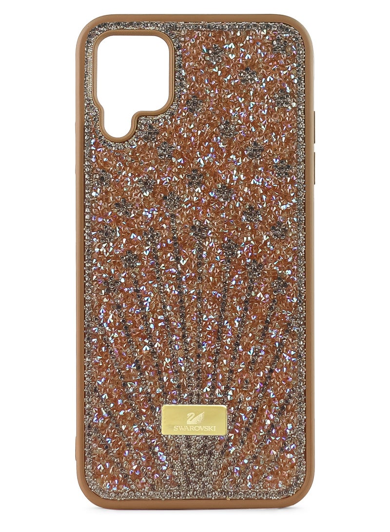 Case For Samsung Galaxy A12 Case Glitter Sparkle Diamond Crystal Bling Case with Bling Ultra Thin Lightweight Full Body Shockproof Anti-Scratch Protective Cover (Brown)