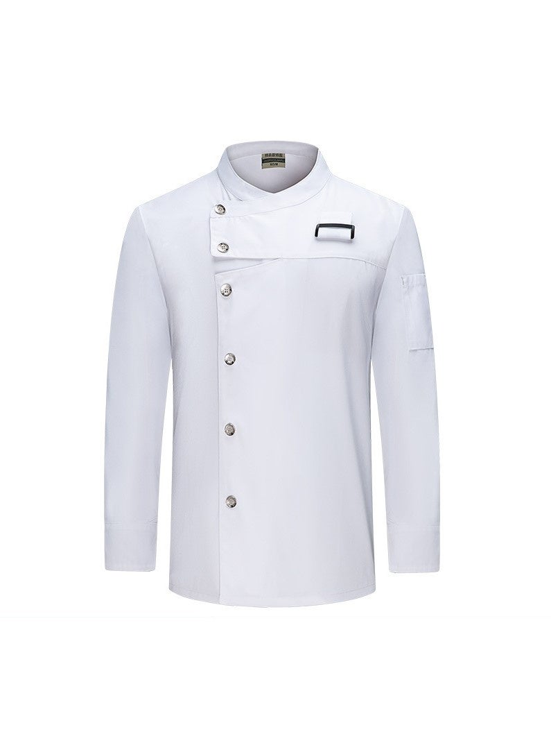 NIBEMINENT Long Sleeve Chef Coat Perfect Uniform for Kitchen Staff in Restaurants and Hotels Catering Waiter Work Jackets  - Image 1