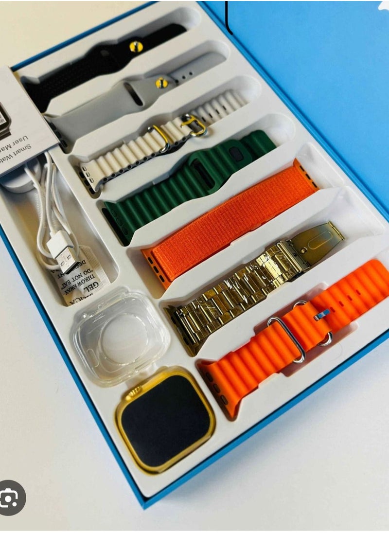 Generic - ULTRA smart watch with  Seven Set Strap with Wireless Charger - Image 1