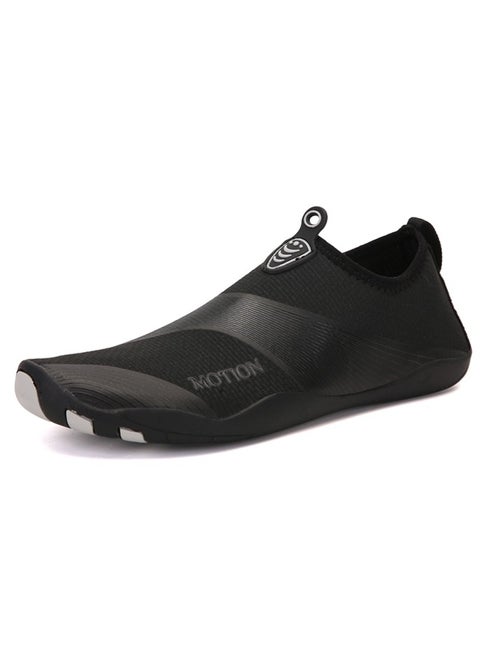 Beach Water Shoes for Women and Man,Slip-On And Non Slip Black Aqua Swimming Shoes for Pool Sea Beach Rubber Sole