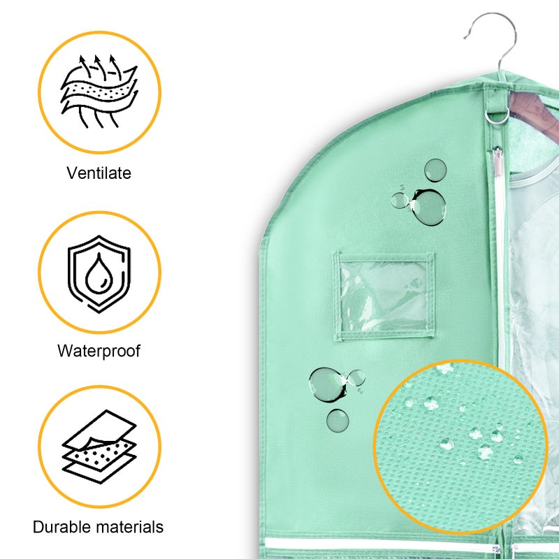 QEES 1 Pack Garment Bag for Dance Costumes,40 Inch Dance Garment Bags for Dancers Kids Dance Recital Bags Competition Cheer Uniform Garment Bag for Travel Storage,Dance Recital Gifts for Girls - Image 4
