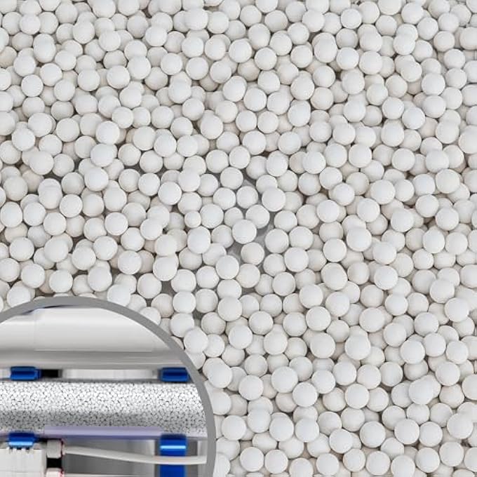 REFILL CONDENSATE NEUTRALIZER, PICKLING WASTE LIQUID NEUTRALIZER, ACIDIC WATER INCREASES ALKALINITY, CONDENSING WATER HEATER NEUTRALIZER FILLER, CONDENSATE NEUTRALIZES BALLS (WHITE -5LBS) - Image 1