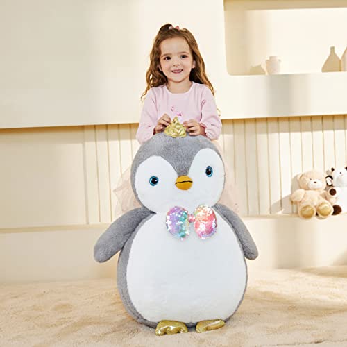 EARTHSOUND Giant Penguin Stuffed Animal Plush Toy23 inches Large Jumbo Cute Soft ToysBig Size Plushy Oversized Fat PlushieGifts for Kids - Image 5
