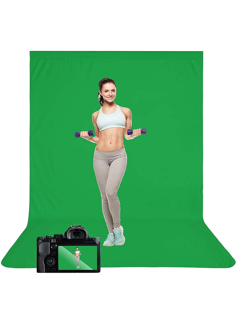 Professional 5x3M Green Screen Backdrop for Photography Background, Large white Screen for Photoshoot, Game Live Steaming Video Conference (9X16Ft white Backdrop) - Green  - Image 1