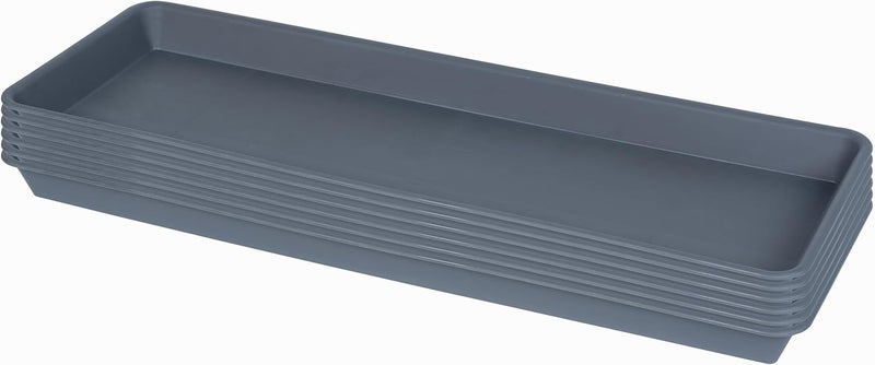 VUWEZ Rectangle Plant Tray, Plant Drip Tray, Plant Pot Saucers, Plant Germination Trays, Plant Saucers - Image 1