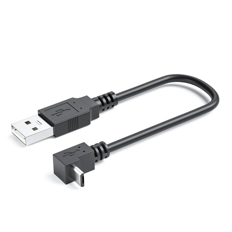 L Shaped Tiny USB Data Cable Small Space Smartphone Charging 90 Degree Bent Tiny USB Chargers Wire for Home Phone Tablet Angled Chargers Cable - Image 3