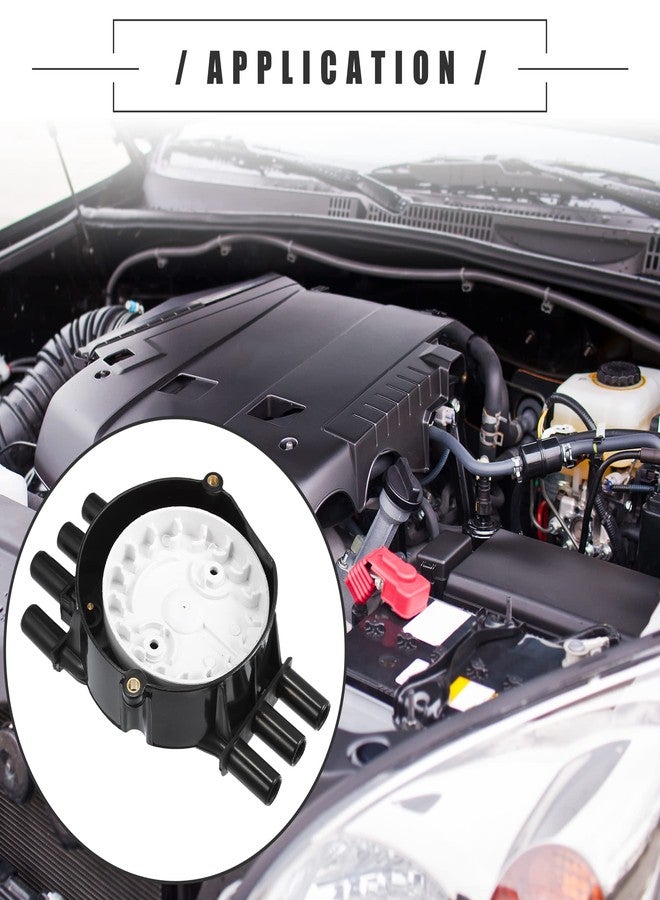 Motoforti Ignition Distributor Set, Brass Terminals Distributor Cap and Rotor Kit, for GMC Sierra 1500 1999-2007, Plastic, 10452458 10452457, Black, 1 Set - Image 3