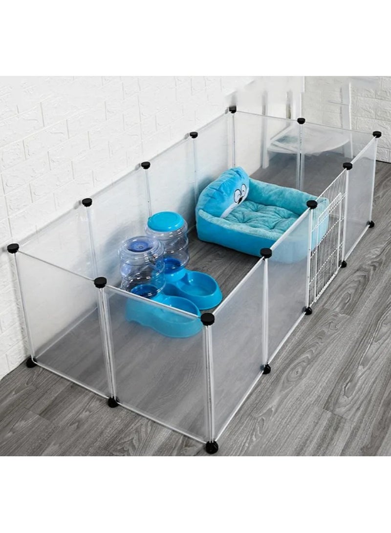 Playpen Pet Playpen Dog Exercise Pen Large Portable Dog Fence with Door 12 Panel for Dogs Cats Pets Suitable for Weight less than 20kg - Image 4