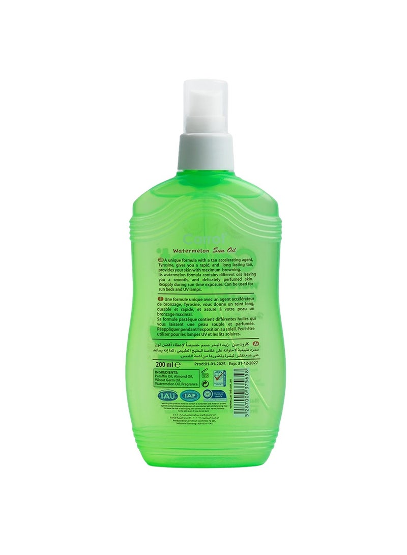 Carrot Sun Watermelon Tanning Oil 200ml - Image 2