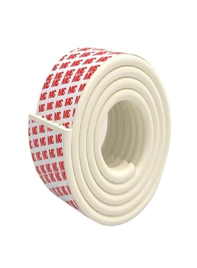 FLAVION Flexible Edge Protector Strip with Adhesive Soft Foam Edge Guard for Furniture, Tables, Desks, and Walls Shock Absorbing Safety Bumper for Baby & Child Protection (Cream, Pack of 1) - Image 1