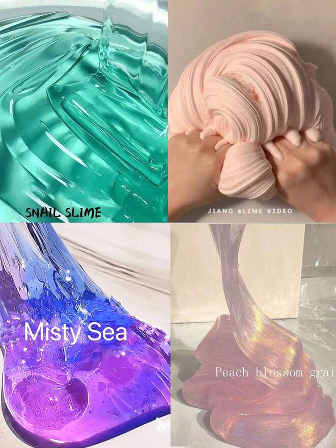 110ml Slime Bubble Glue Soft Fluffy Slime Glue Set Non-Sticky Super Soft Crystal Slime Grows Larger With Play Stress Relief Toy