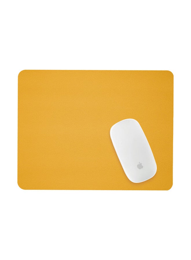 Jplayer Mouse Pad Small Office Desk Pad Notebook Computer Pad Keyboard Pad Game Home Pad Skin-Friendly Pu Leather Waterproof And Stain Resistant 300*240Mm Blue + Yellow - Image 3