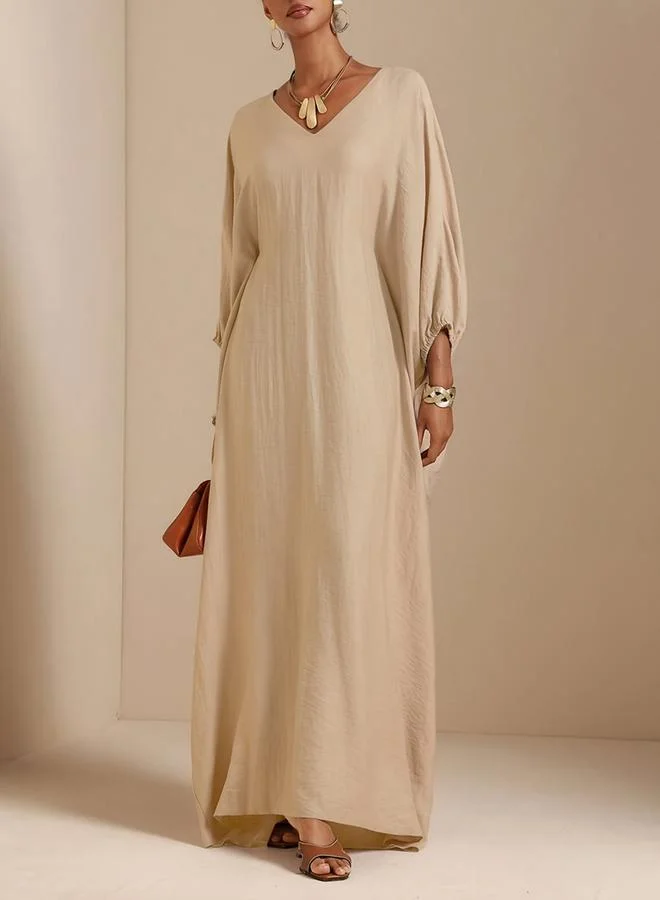 تايك تو Women'S Solid Color Loose Dress