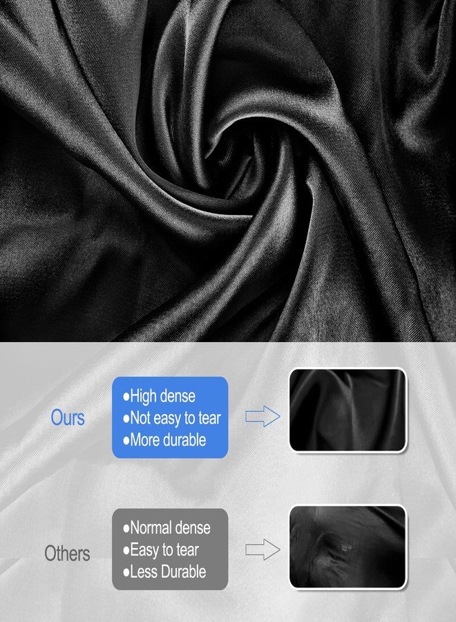 Zelimun Satin Pillowcase for Contour Memory Foam Pillows, 24" x 14" x 5.1"/3.5" Cervical Pillow Case, Soft Pillow Cover for Sleeping Pillows (Black) - Image 4