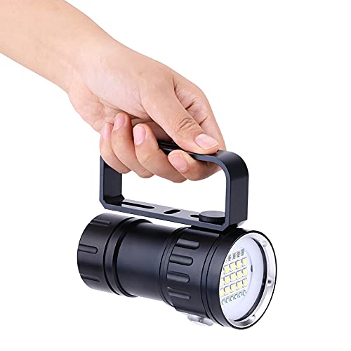 Camrusic Dive Light, Diving Flashlight 18000 Lumen IPX8 Waterproof Diving Torch Scuba Dive Lights 500M Underwater LED Flashlight Submersible Lights - Image 5