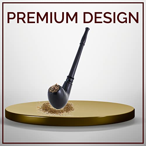 White Leaf Tobacco Wooden Smoking Pipe - Brown Pot & Royal Black (Pack of 2) | Handmade Classic Retro Sailor Pipe | Durable Hard Wood Material | Made in India - Image 4