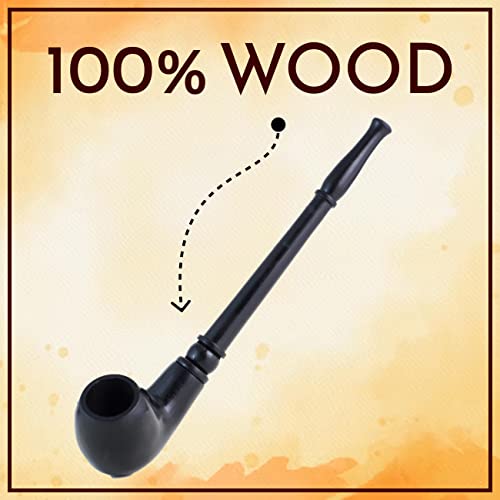 White Leaf Tobacco Wooden Smoking Pipe - Brown Pot & Royal Black (Pack of 2) | Handmade Classic Retro Sailor Pipe | Durable Hard Wood Material | Made in India - Image 5
