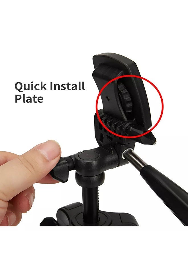 Jmary Aluminum Extendable Tripod Stand With Phone Holder Compatible for all Cameras Cell Phones Projector Webcam Spotting Scopes portable Tripod for Photography and Video Recording (KP-2205) - Image 5