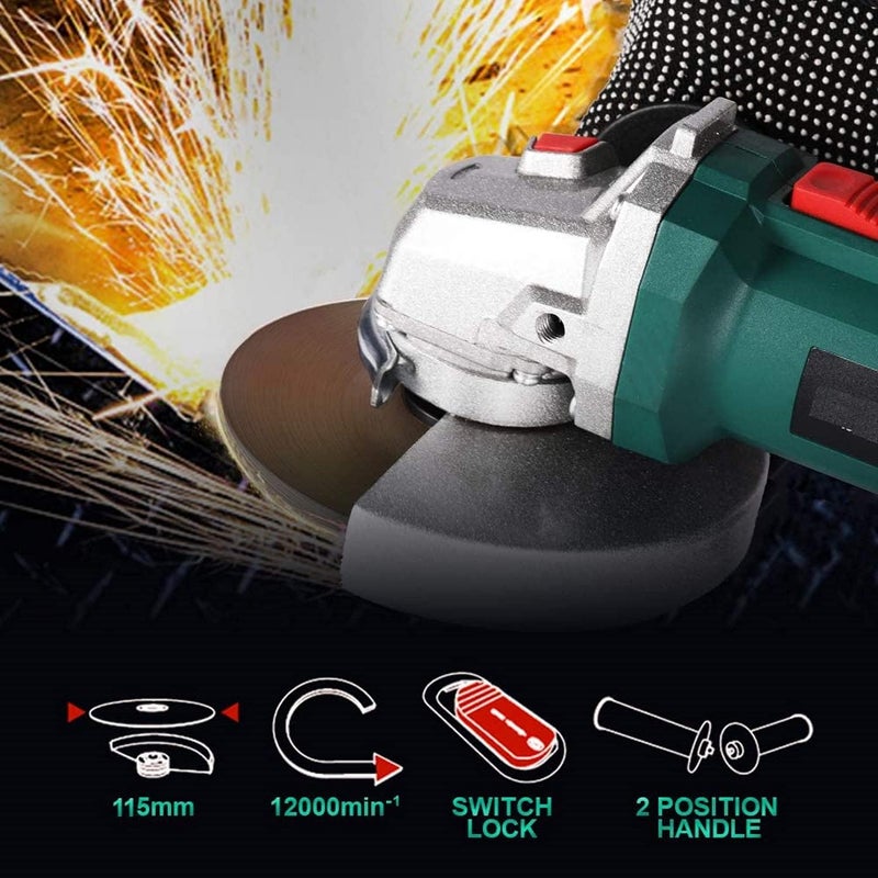 Total Tools 750W Angle Grinder with Auxiliary Handle - Image 4