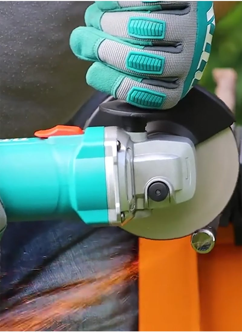 Total Tools - 115mm Angle Grinder with Powerful Motor, Adjustable Guard, and Ergonomic Handle – Ideal for Cutting, Grinding, and Polishing in DIY and Professional Projects - Image 1