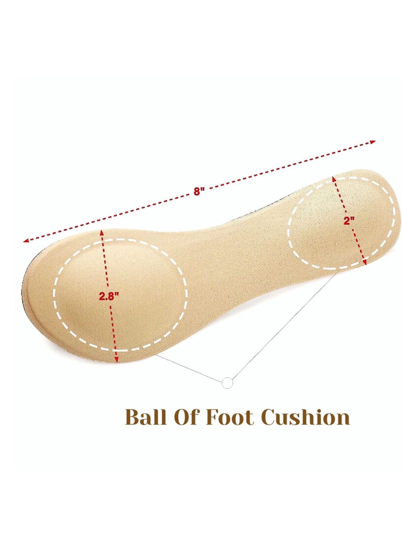 Excefore 4 Pack Invisible Cushioning Insoles for High Heels, High Heel Inserts & Pads, Ball of Foot Pain Relief Cushion, Suitable for Heel and Ball of The Foot (Nude & Black) - Image 4