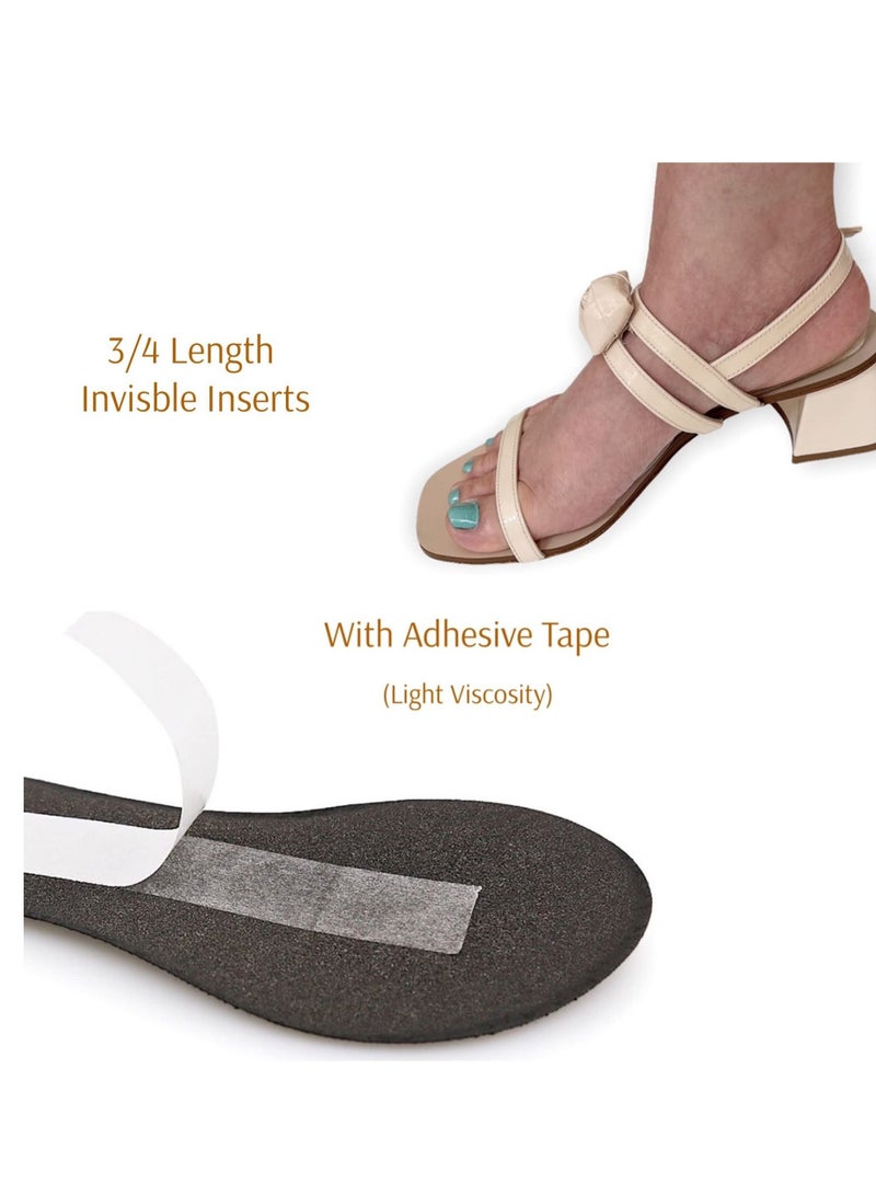 Excefore 4 Pack Invisible Cushioning Insoles for High Heels, High Heel Inserts & Pads, Ball of Foot Pain Relief Cushion, Suitable for Heel and Ball of The Foot (Nude & Black) - Image 5