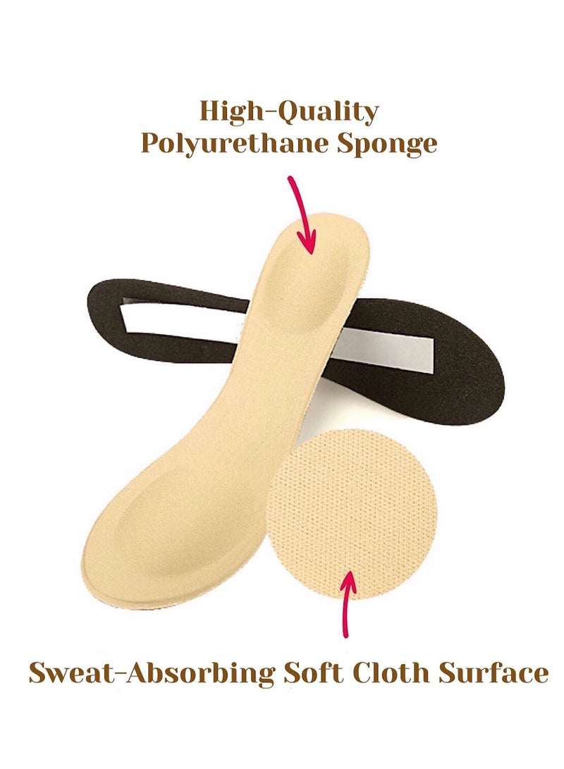 Excefore 4 Pack Invisible Cushioning Insoles for High Heels, High Heel Inserts & Pads, Ball of Foot Pain Relief Cushion, Suitable for Heel and Ball of The Foot (Nude & Black) - Image 3