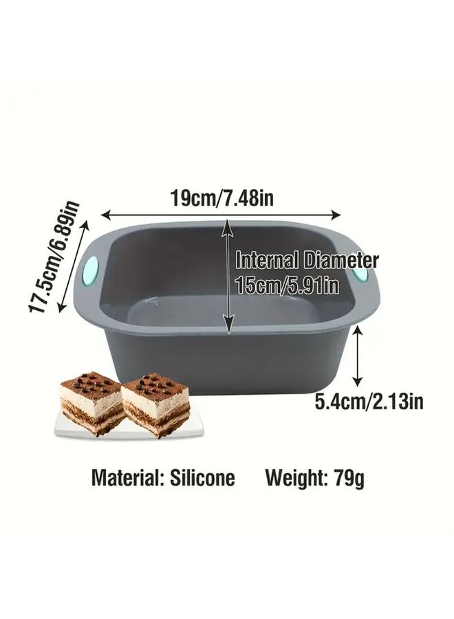 Silicone Square Cake Pan For Baking DIY Bread Mold Set - Image 4