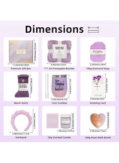 Generic Gifts Basket for Women-Birthday Gifts for Women, Set Contains 11 Items Inspirational Gift, Relaxing Spa Care Package for Women Gifts for Her Wife Bestie Sister Female Gift  - Image 2