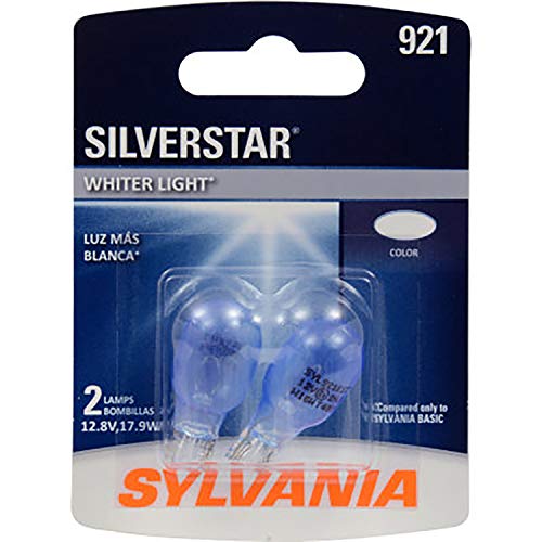 SYLVANIA - 921 SilverStar Mini Bulb - Brighter and Whiter Light, Ideal for Center High Mount Stop Light (CHMSL) and more (Contains 2 Bulbs) - Image 1