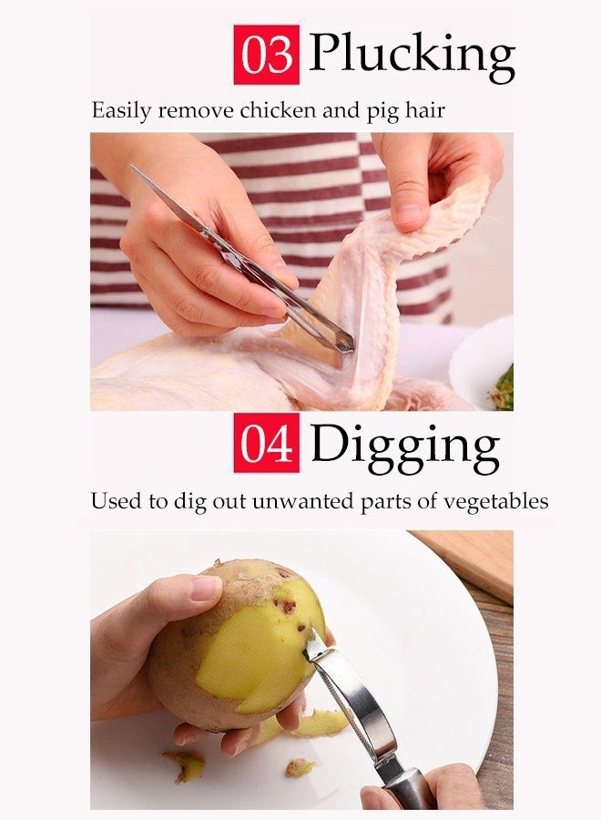 DUNISO 3 Pcs Stainless Steel Peeler,Melon and Fruit Shaving Knife,Multi Function Peeler,Durable and Sturdy, Easy to Hang,for Potato, Carrot, Cucumber - Image 5