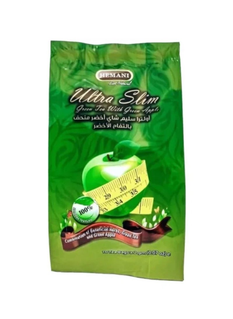 HEMAN - Ultra Slim Slimming Green Tea with Green Apple 10 bags - Image 1