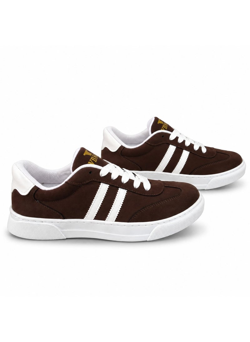Vbranda Stylish women's sneakers crafted from soft suede SN-38-BROWN - Image 3