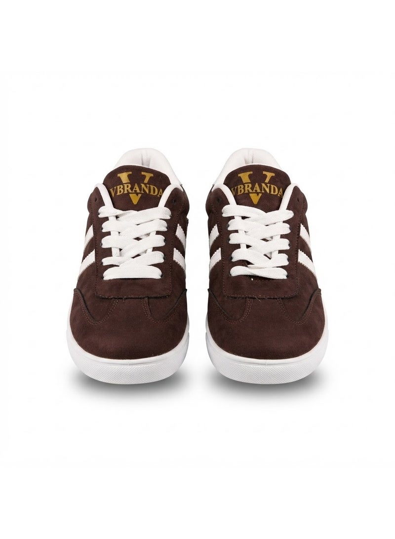 Vbranda Stylish women's sneakers crafted from soft suede SN-38-BROWN - Image 2