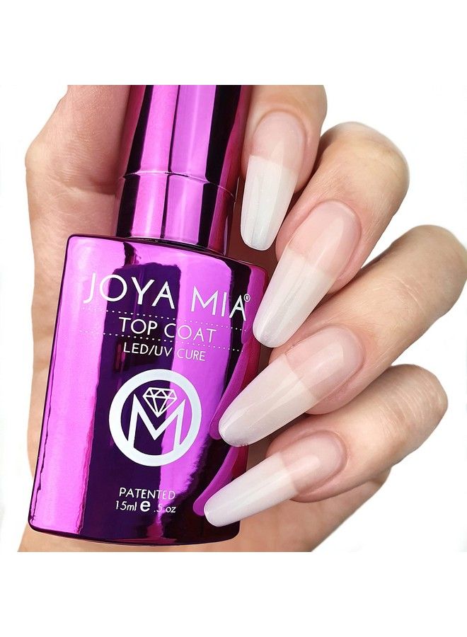 No Wipe Gel Top Coat For Gel Nails Or Acrylic Nails Super Shine Finish And Long Lasting Gloss Top Coat Gel Nail Polish Soak Off 15Ml