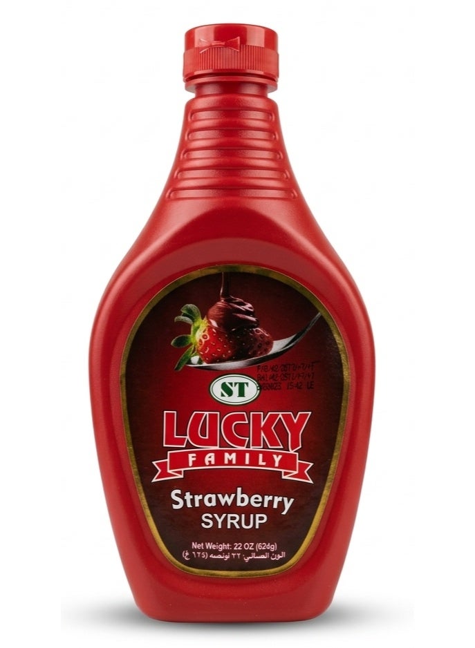 LUCKY FAMILY Strawberry Syrup 624g - Image 1