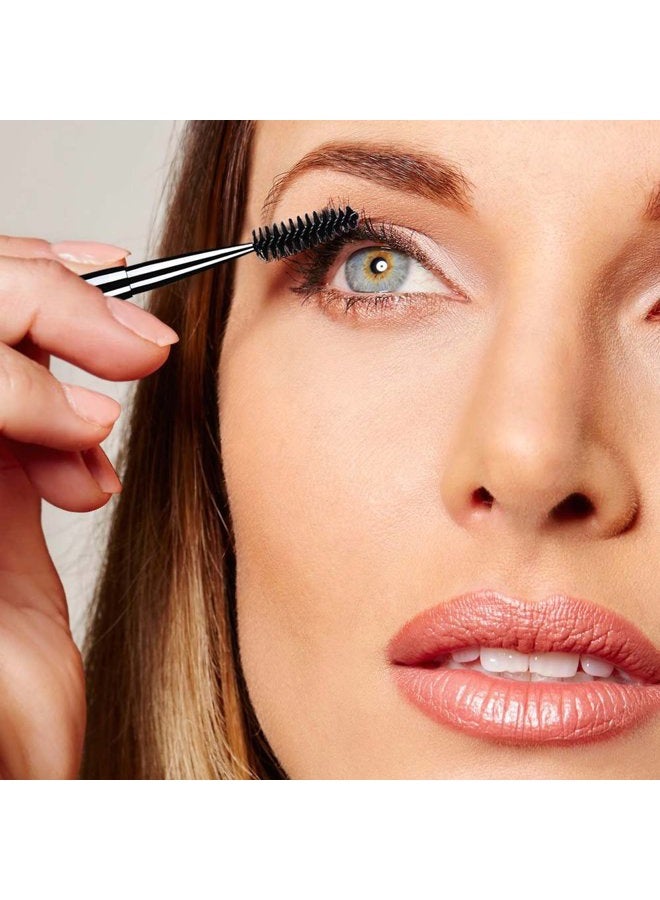 BTYMS 2Pcs Eye Brush with Cap for Travel, Eye Brow Eyelash Mascara Brushes Wands Applicator Portable Cosmetic Brushes - Image 2
