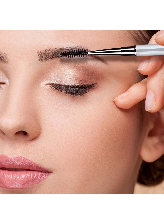 BTYMS 2Pcs Eye Brush with Cap for Travel, Eye Brow Eyelash Mascara Brushes Wands Applicator Portable Cosmetic Brushes - Image 4